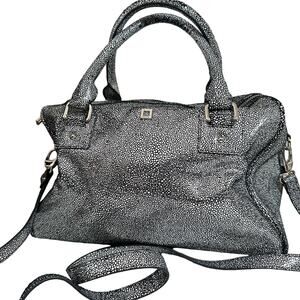 Lodis Satchel Crossbody Bag Women's Silver Speckled Print Classic Top Handle